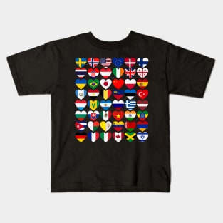 Flags of Countries International Day Of Peace Kids T-Shirt